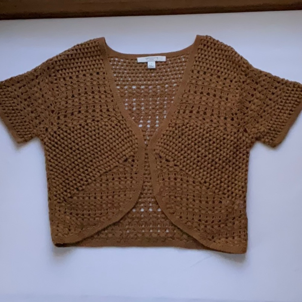 Liz Claiborne Crocheted Shrug Bolero - Picture 3 of 8